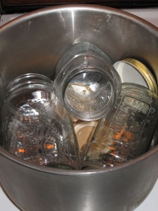 Steam the jars and lids